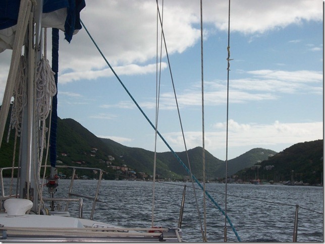 West End Tortola BVI on Starboard bow