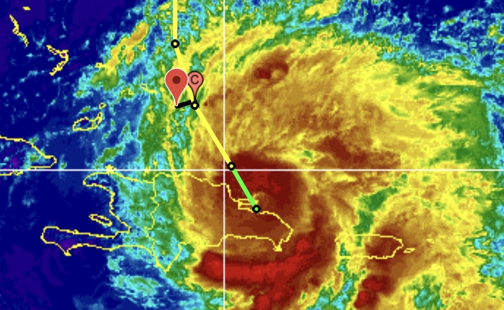 How close can it get - Closest Point of Approach - Caribbean Hurricane Network.png